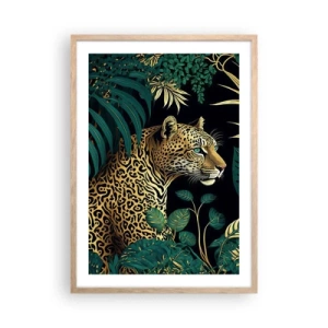Een poster in een licht eiken lijst - Een gastheer in de jungle - 50x70 cm