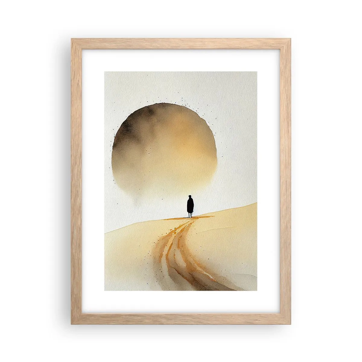 Een poster in een licht eiken lijst - Altijd verlangen - 30x40 cm