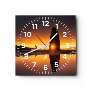 Wandklok - Klok - Alleen jij en de natuur - 40x40 cm