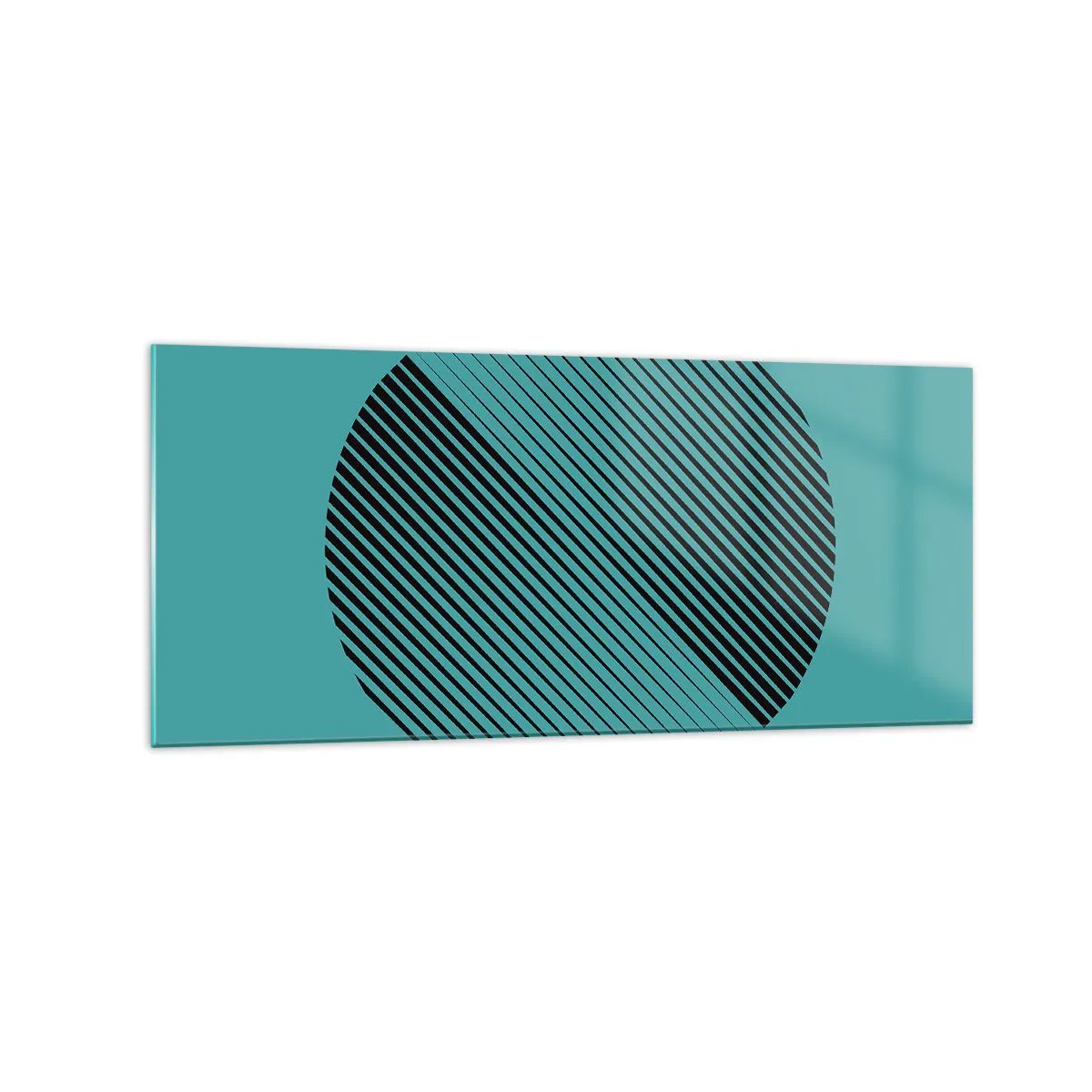 Schilderen op glas - Cirkel – een geometrische variatie - 120x50 cm