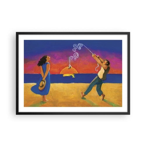 Poster in een zwarte lijst - Meer dan een sterretje uit de lucht - 70x50 cm