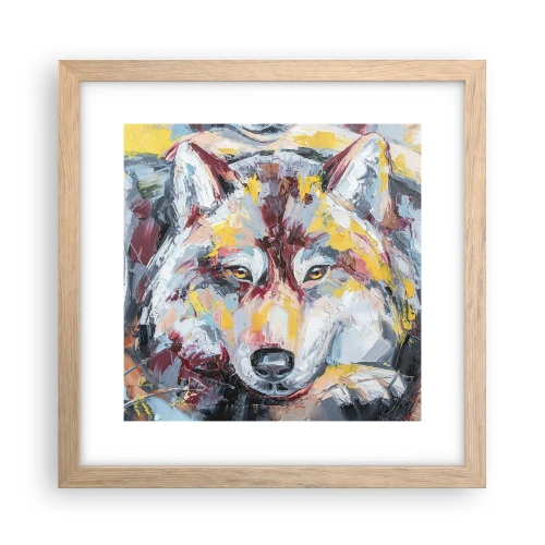 Een poster in een licht eiken lijst - Gemoedsrust onder dierbaren - 30x30 cm