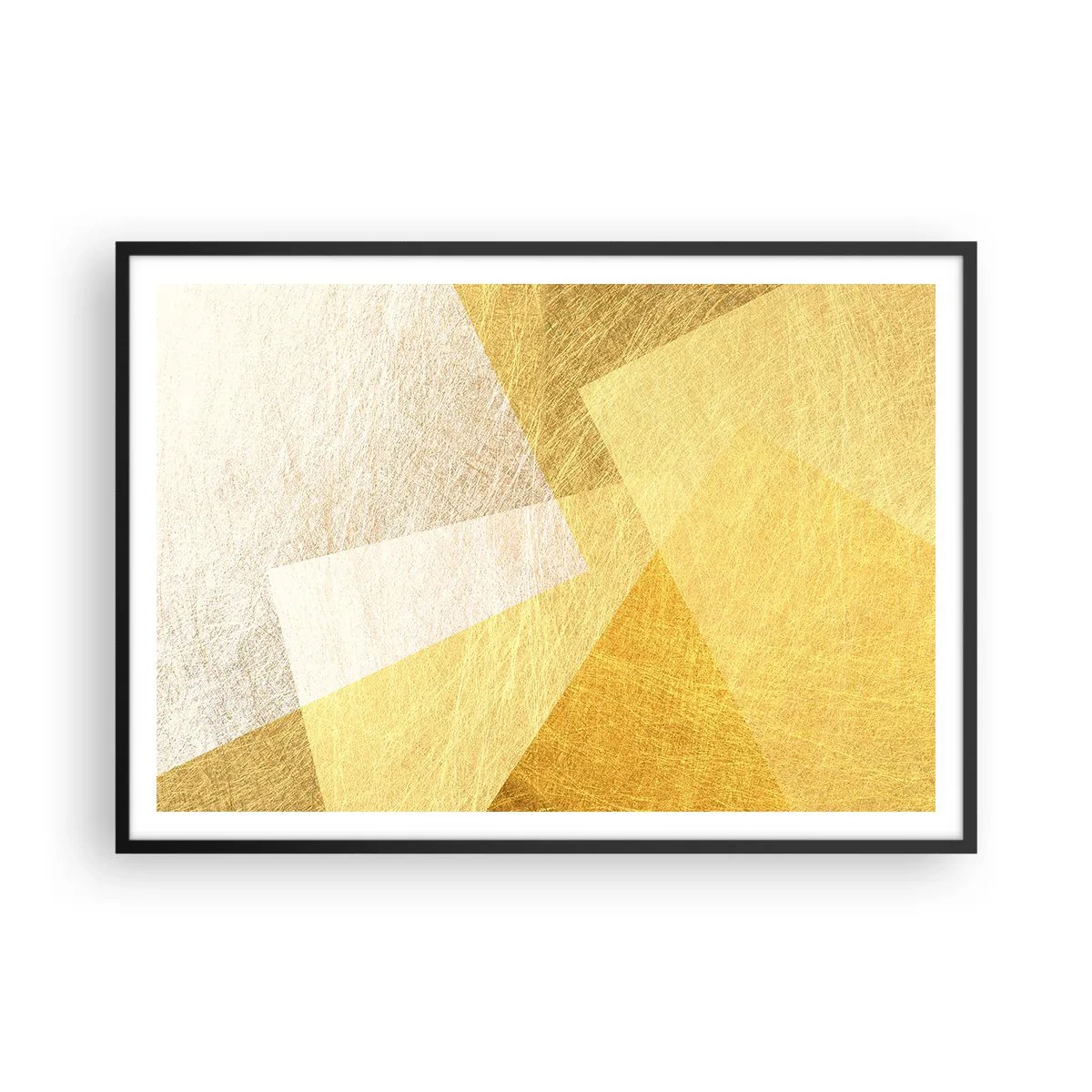 Poster in een zwarte lijst - Geometrie weer - 100x70 cm