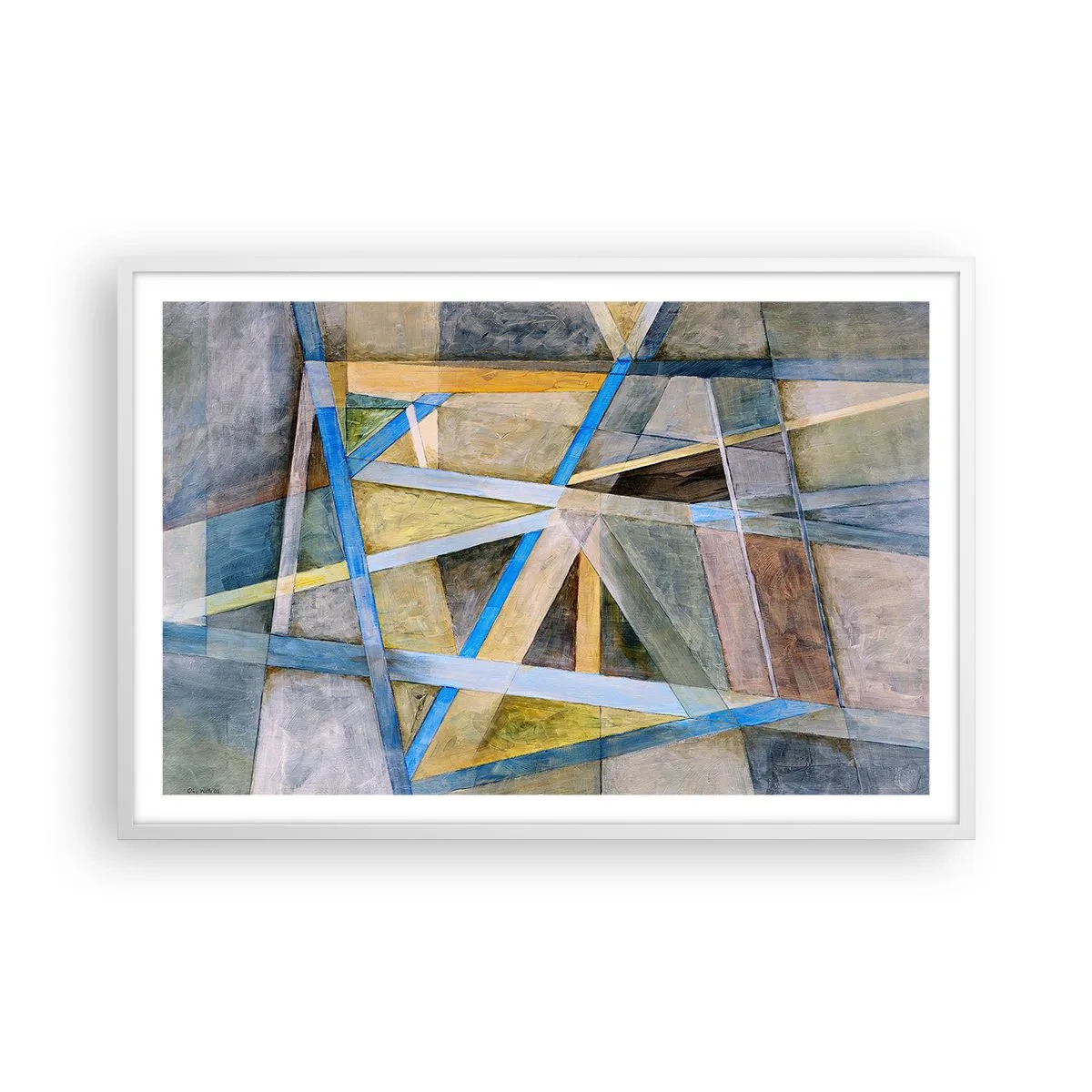 Poster in een witte lijst - Recht of diagonaal? - 91x61 cm