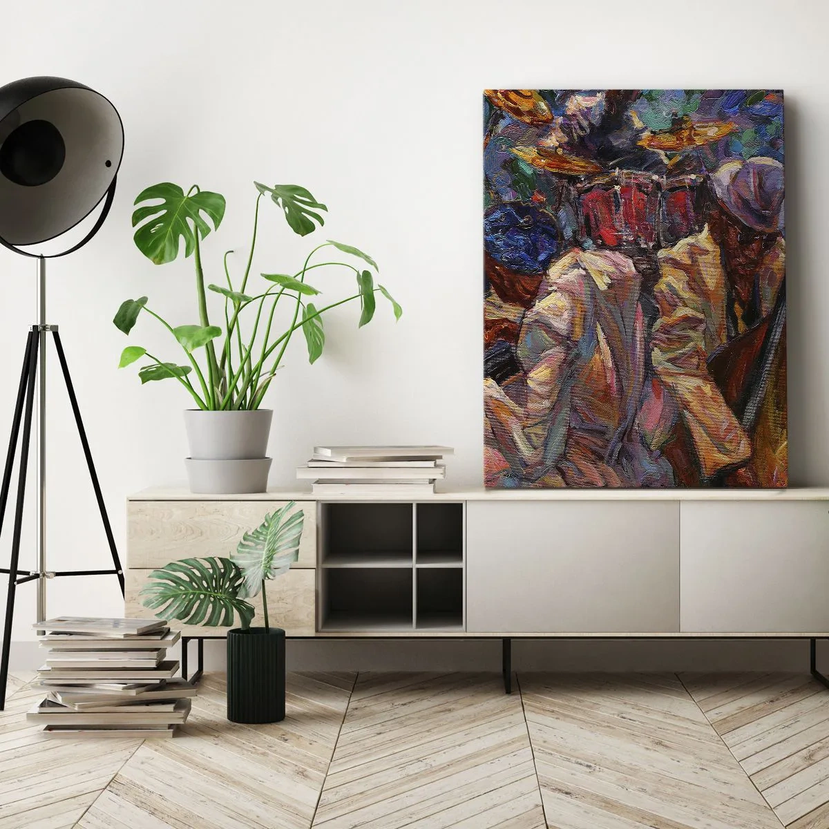 Schilderen op canvas - In hetzelfde ritme - 50x70 cm