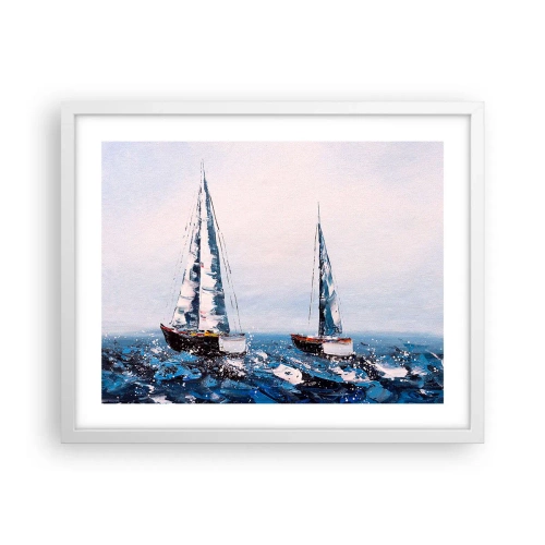 Poster in een witte lijst - Broederschap van de wind - 50x40 cm