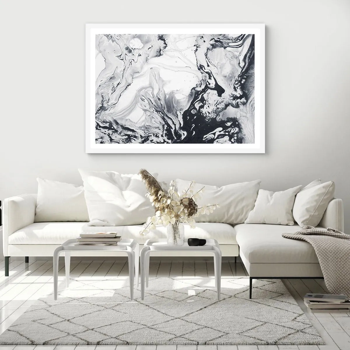 Poster in een witte lijst - Het binnenste van de aarde - 40x30 cm