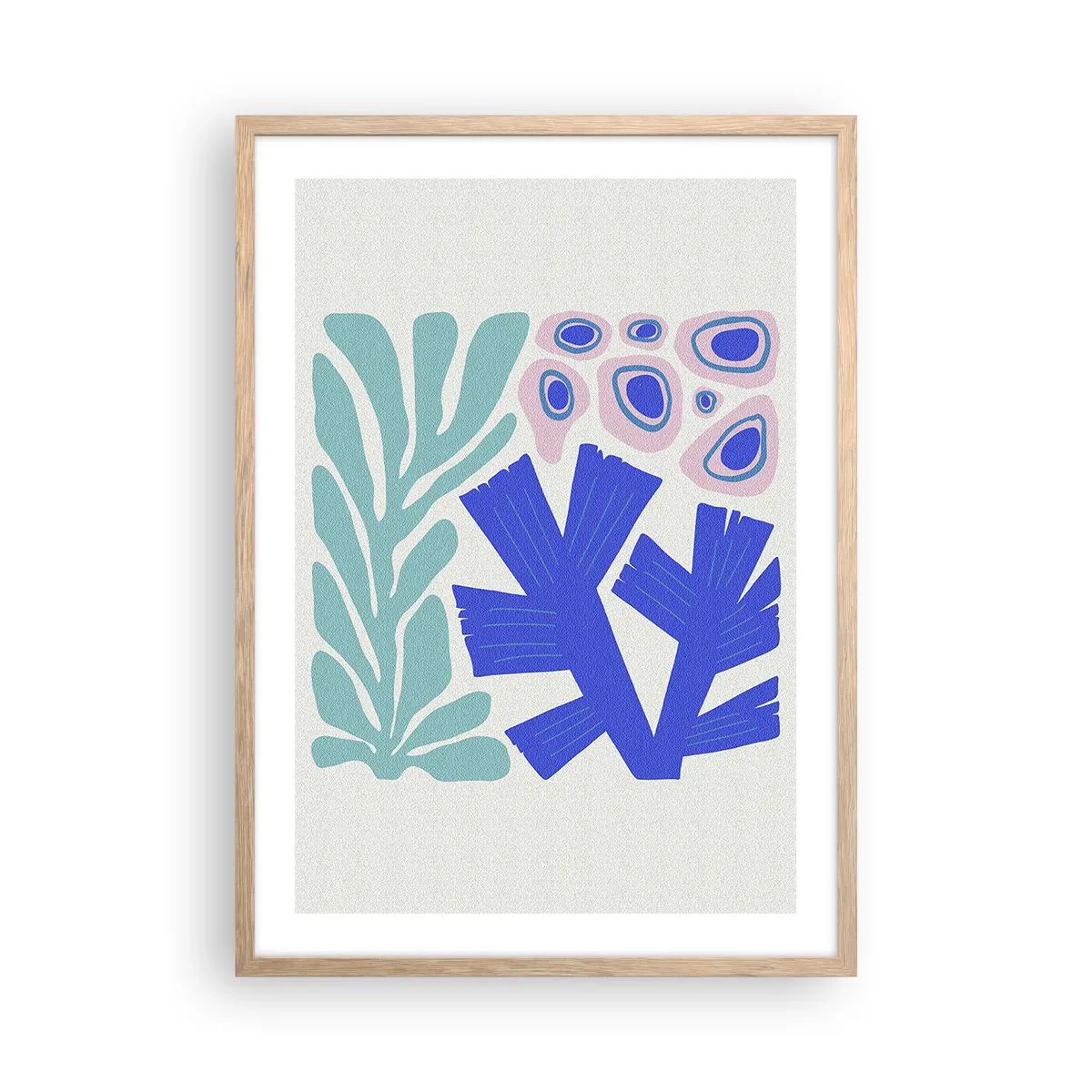 Een poster in een licht eiken lijst - Onderwater tuin - 50x70 cm