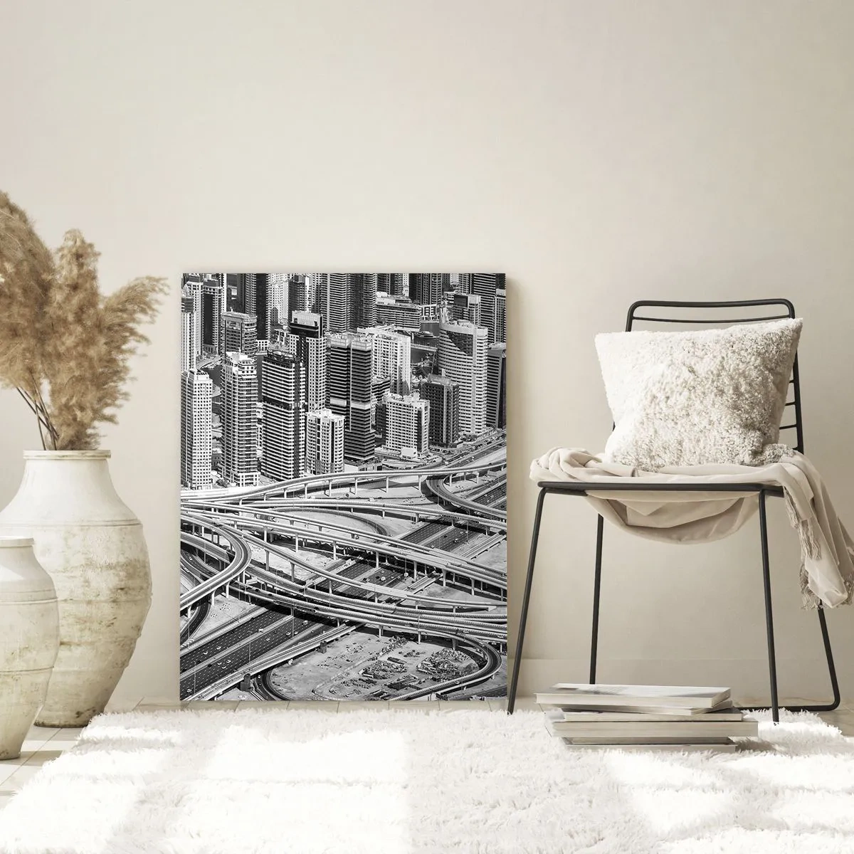 Schilderen op glas - Dubai - de onmogelijke stad - 70x100 cm