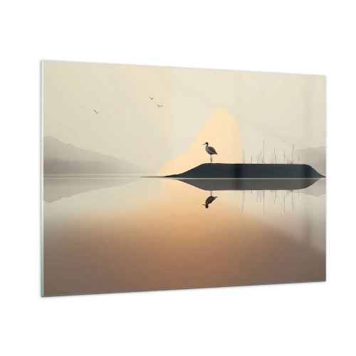 Schilderen op glas - Heer op het meer - 100x70 cm