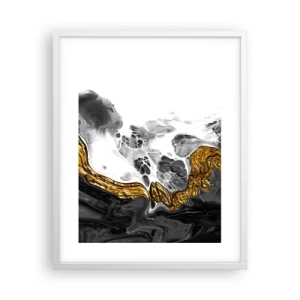 Poster in een witte lijst - Organische samenstelling - 40x50 cm