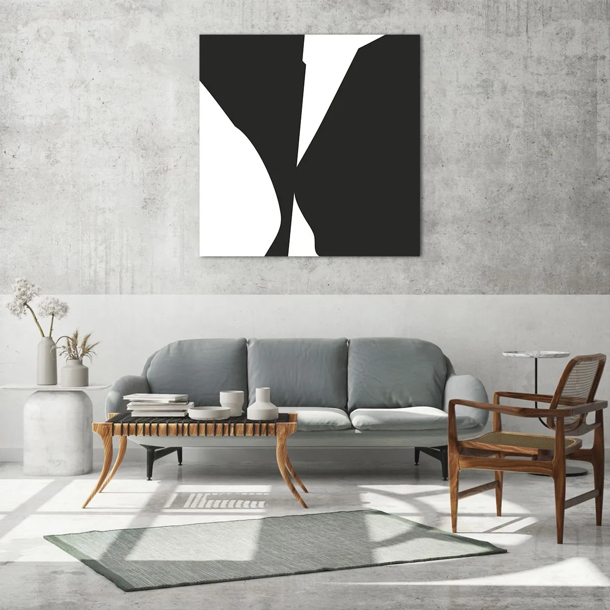 Schilderen op glas - Positief – negatief - 70x70 cm