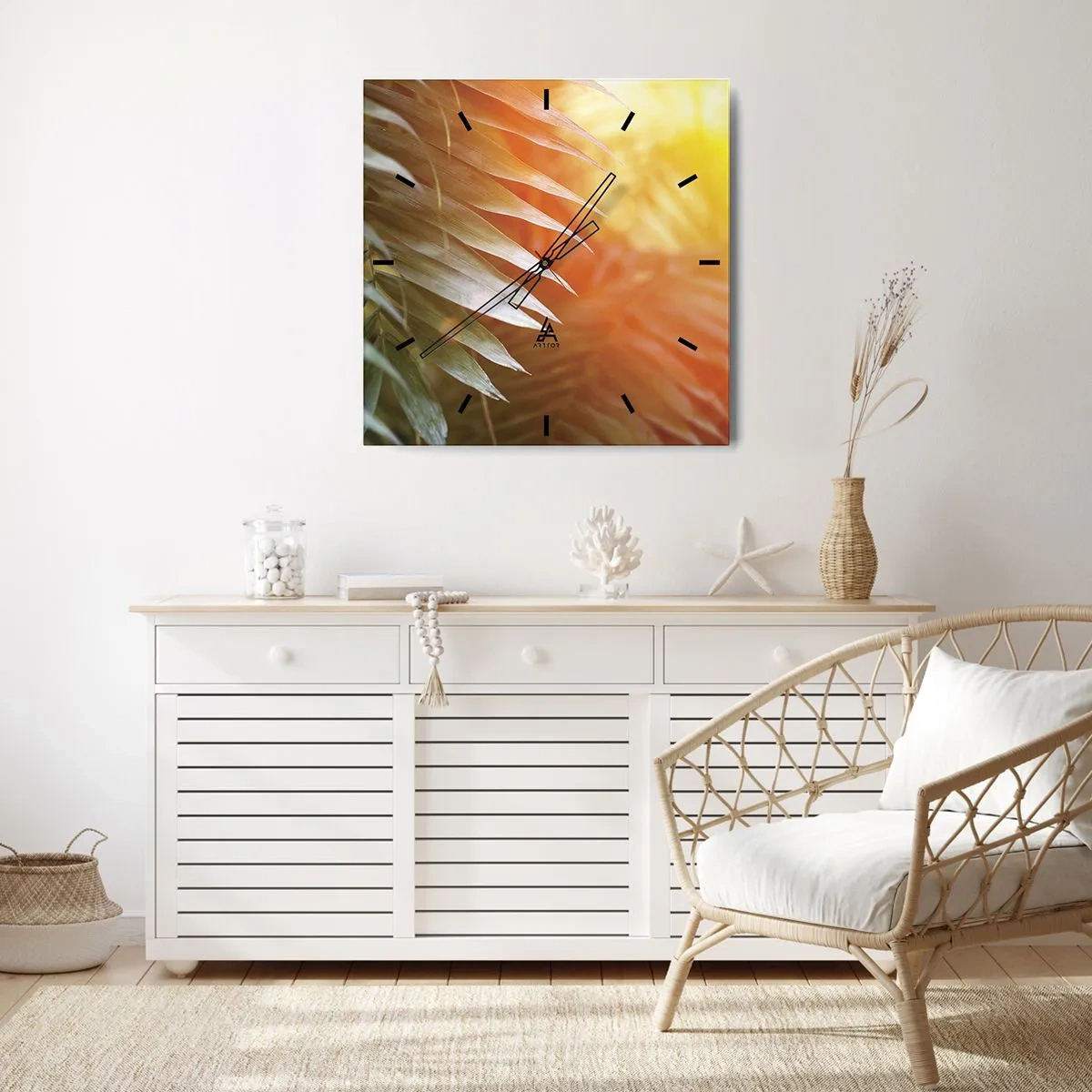 Wandklok - Klok - Ochtend in de jungle - 30x30 cm