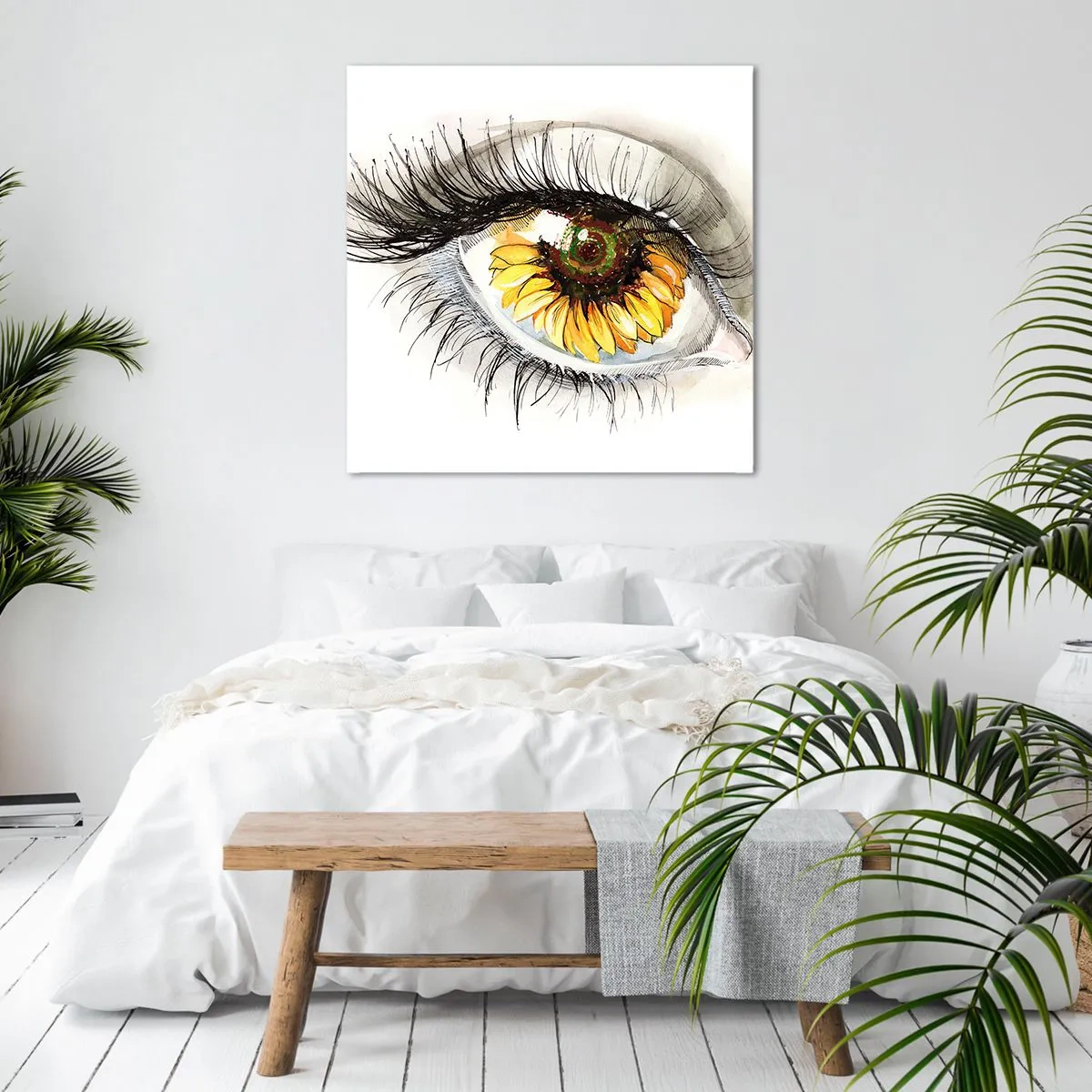 Schilderen op canvas - Een look zo warm als de zomer - 50x50 cm