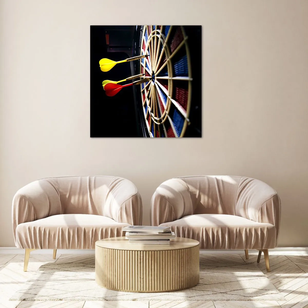 Schilderen op glas - De spikerop de kop - 40x40 cm