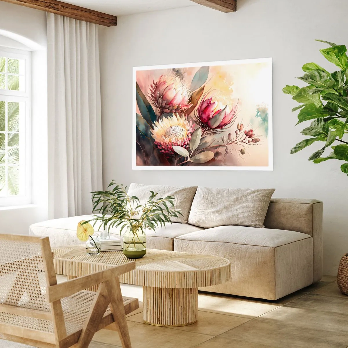 Poster - In profiel en en face - 70x50 cm