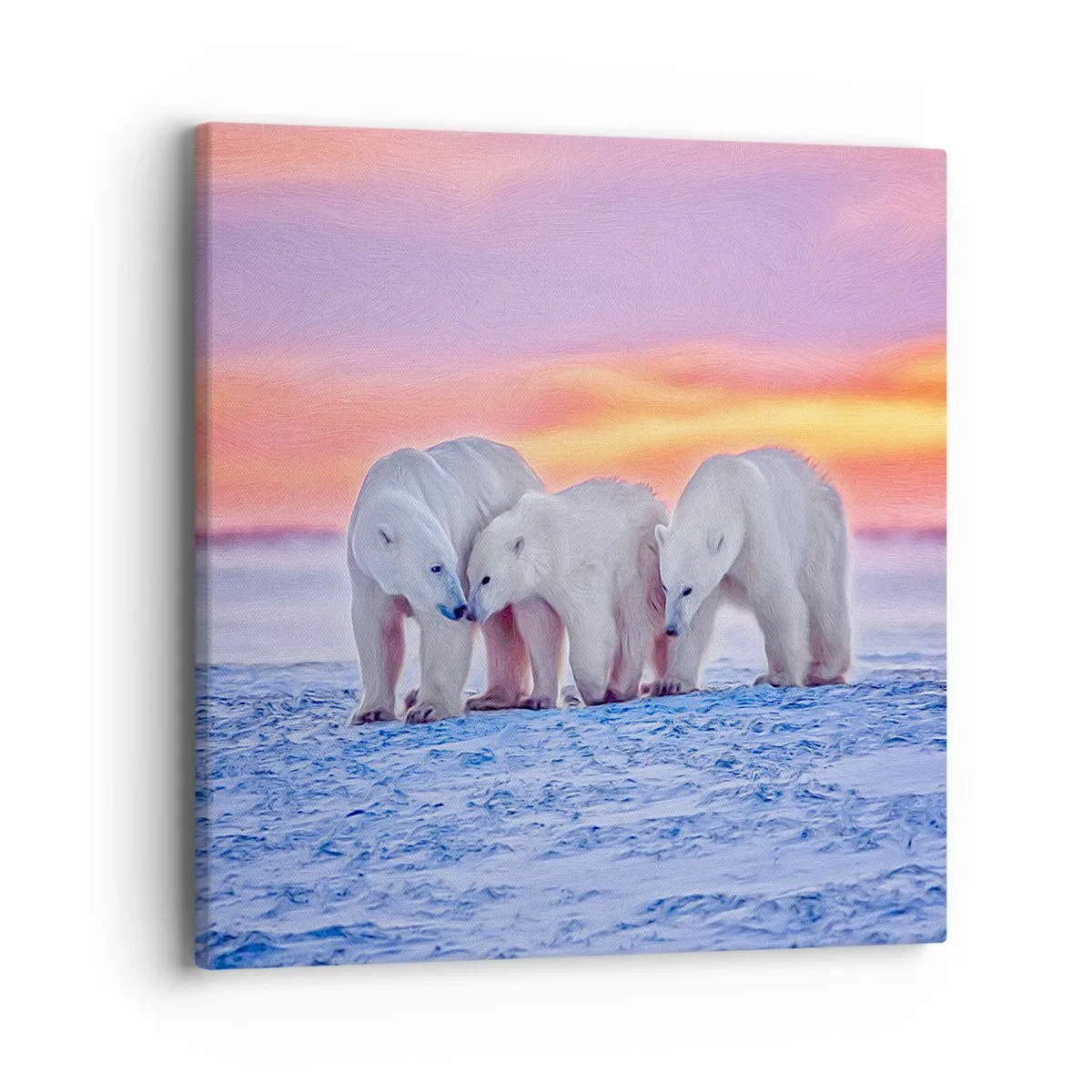 Schilderen op canvas - Familie warmte is genoeg - 40x40 cm