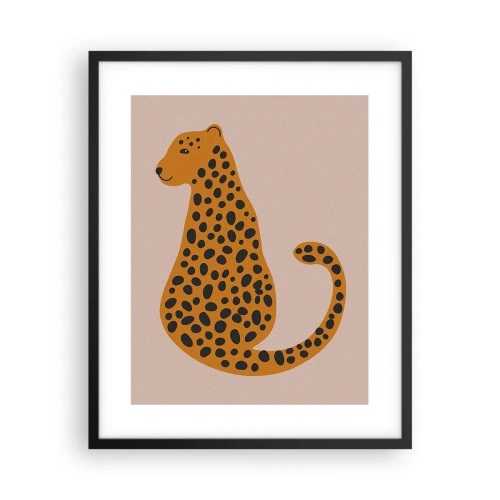 Poster in een zwarte lijst - Luipaardprint is een modieus print - 40x50 cm