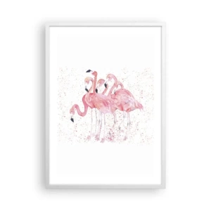 Poster in een witte lijst - Roze ensemble - 50x70 cm