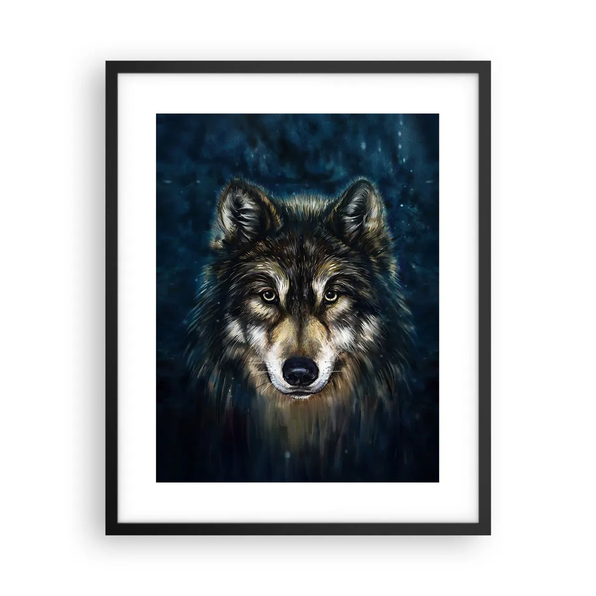 Poster in een zwarte lijst - Alfa? en omega - 40x50 cm