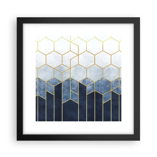 Poster in een zwarte lijst - Compositie in een gesyncopeerd ritme - 30x30 cm