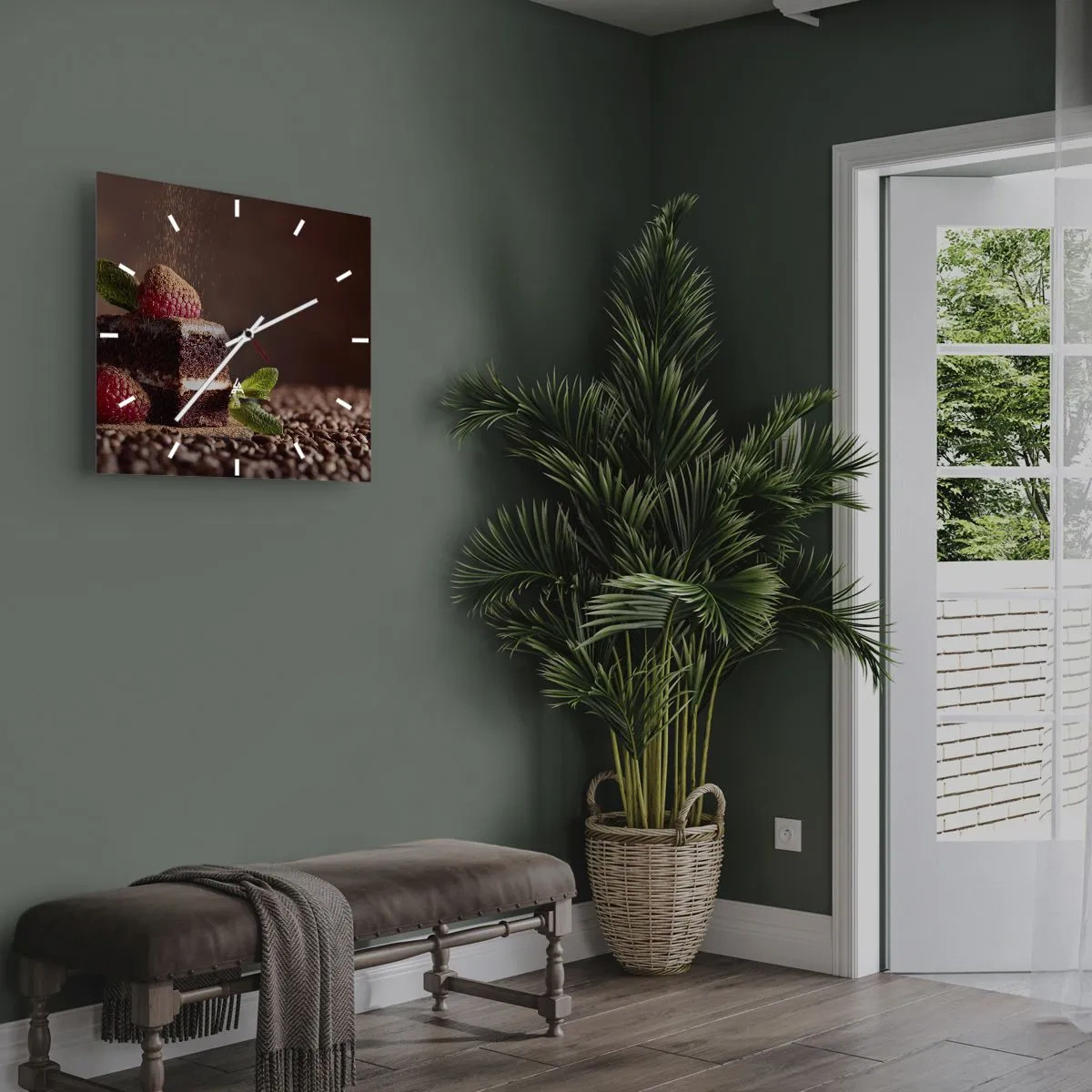 Wandklok - Klok - Het leven is zoet - 30x30 cm