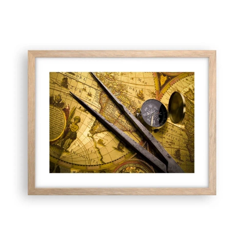 Een poster in een licht eiken lijst - Waar zijn deze schatten? - 40x30 cm