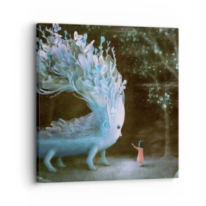 Schilderen op canvas - Fantastische ontmoeting - 30x30 cm