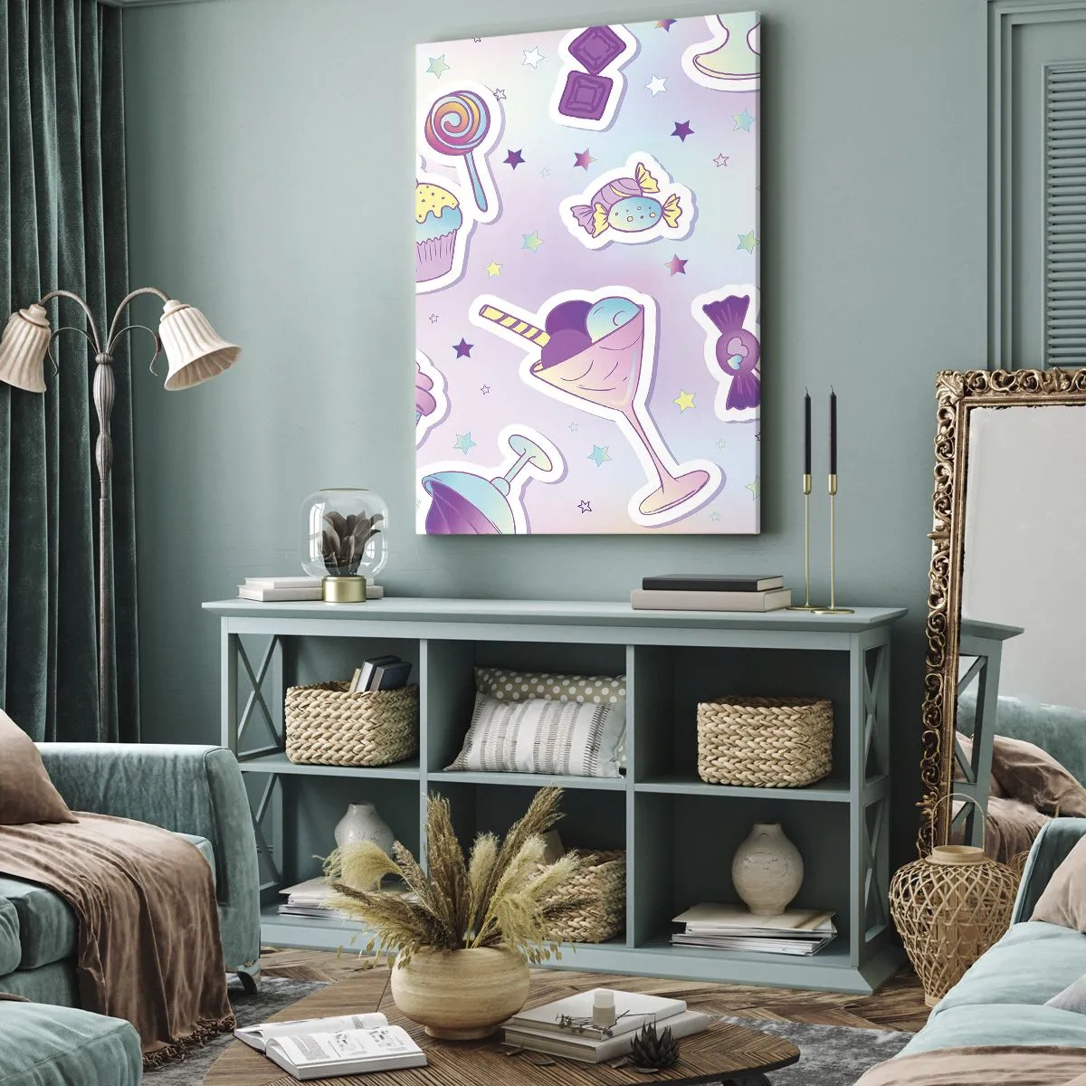 Schilderen op canvas - Dat het elke dag een verjaardag zou zijn - 55x100 cm