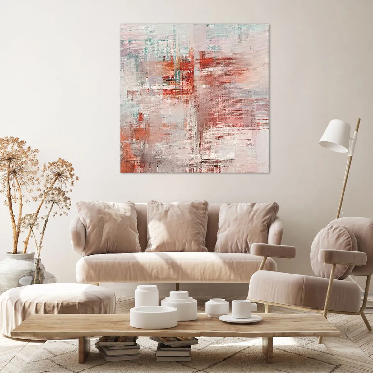 Schilderen op canvas - Vaag. Maar roze - 60x60 cm