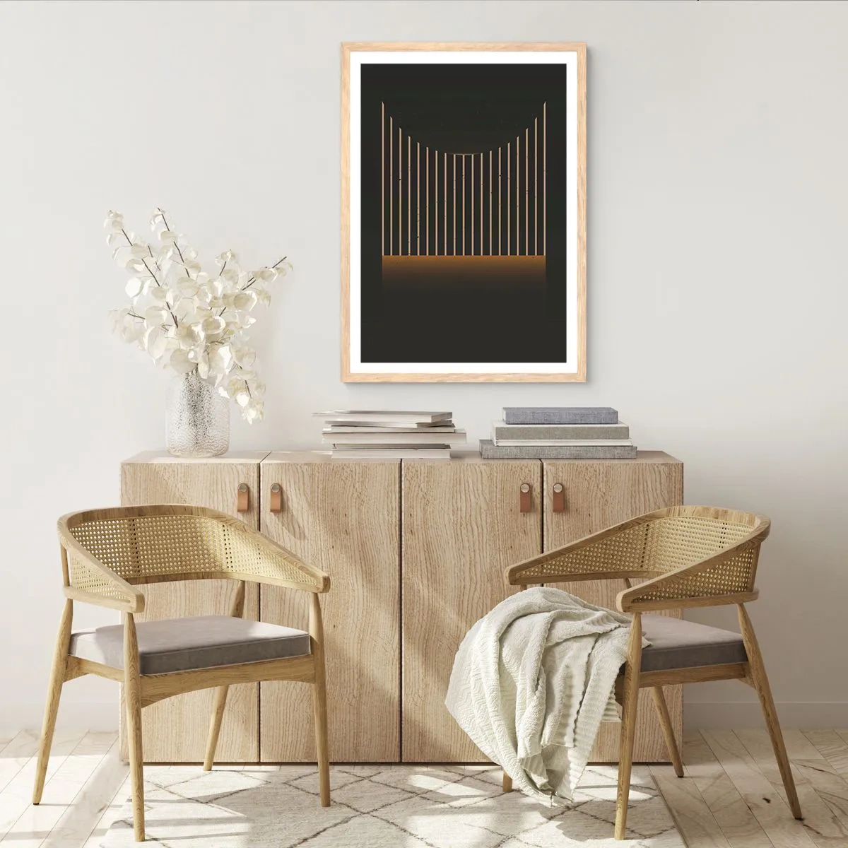 Een poster in een licht eiken lijst - Verken de duisternis - 70x100 cm