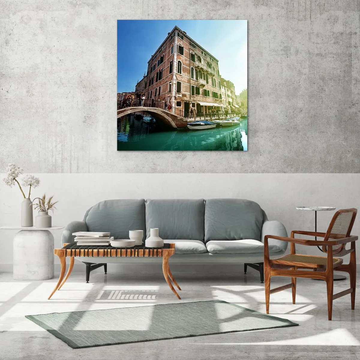 Schilderen op glas - Venetië - Amore Mio - 70x70 cm