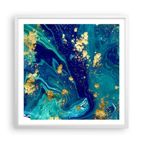 Poster in een witte lijst - De bloemblaadjes van de zon - 60x60 cm