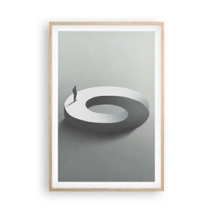 Een poster in een licht eiken lijst - En wees hier slim - 61x91 cm