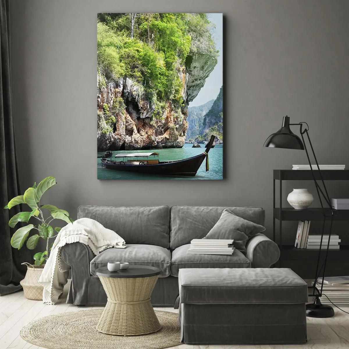 Schilderen op canvas - Een uitnodiging voor een exotische reis - 50x70 cm