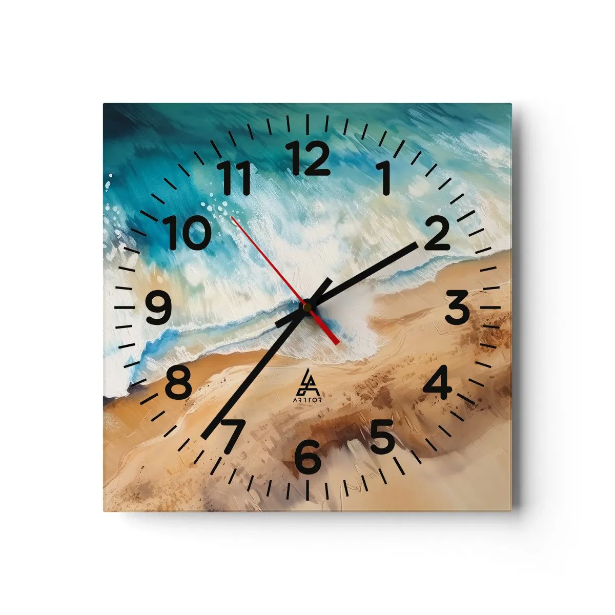Wandklok - Klok - De terugkerende golf - 40x40 cm