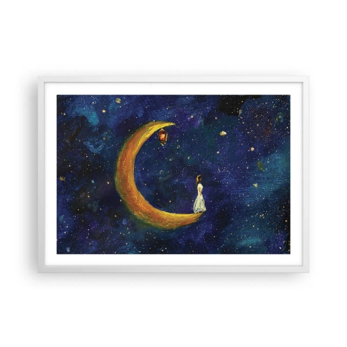 Poster in een witte lijst - De roep van de wereld - 70x50 cm