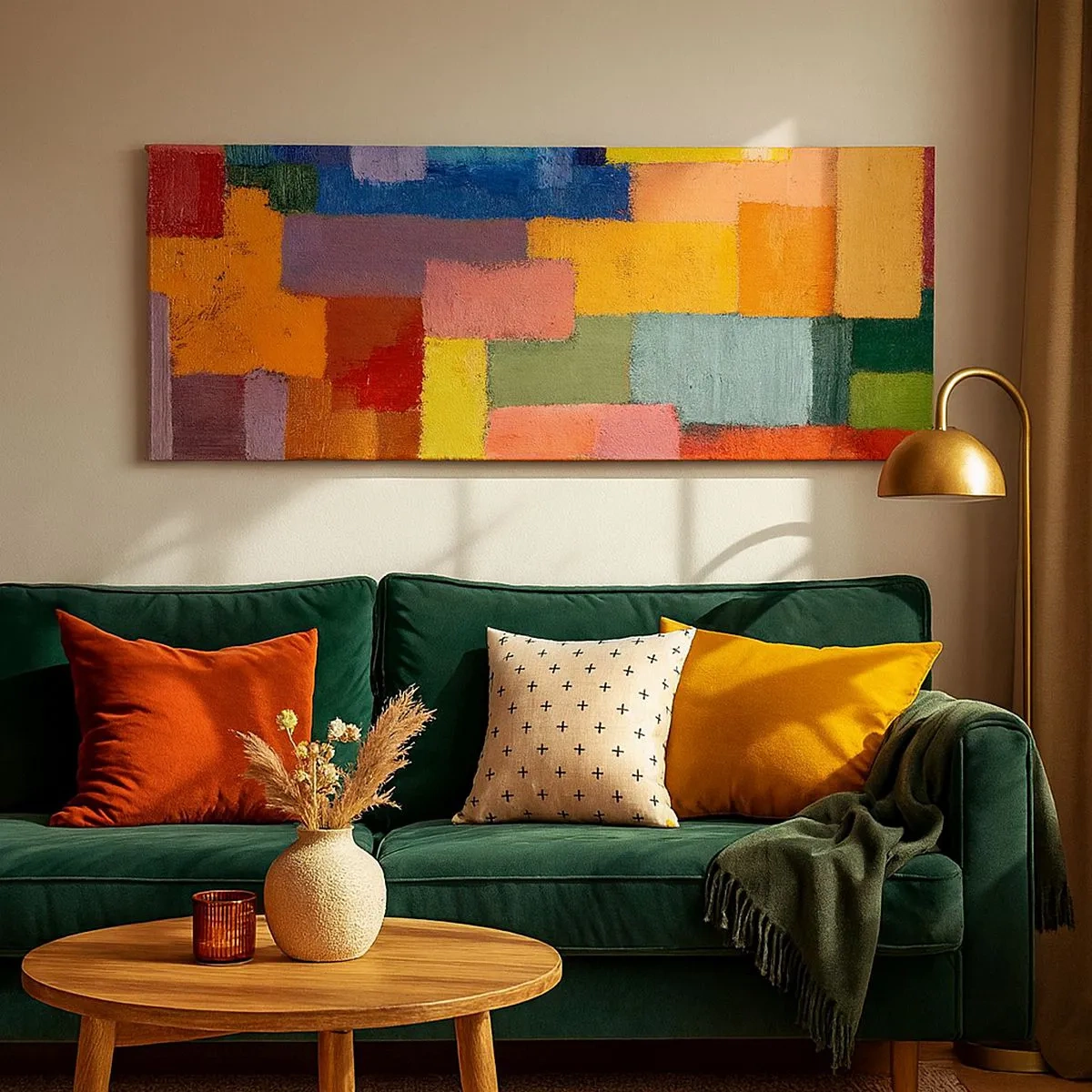 Schilderen op canvas - Elk is anders, allemaal kleurrijk - 100x40 cm