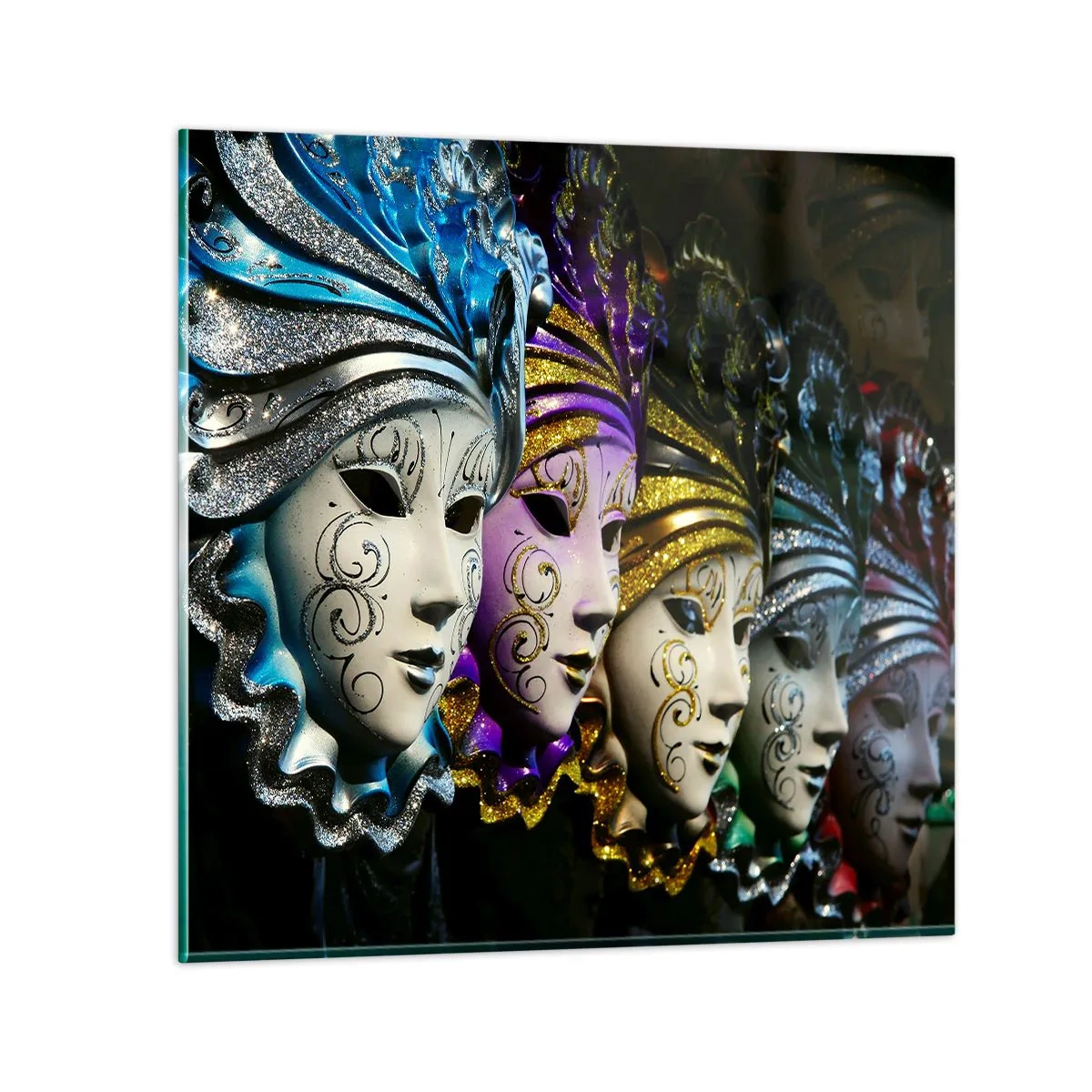 Schilderen op glas - Mysterie in goud en zilver - 40x40 cm