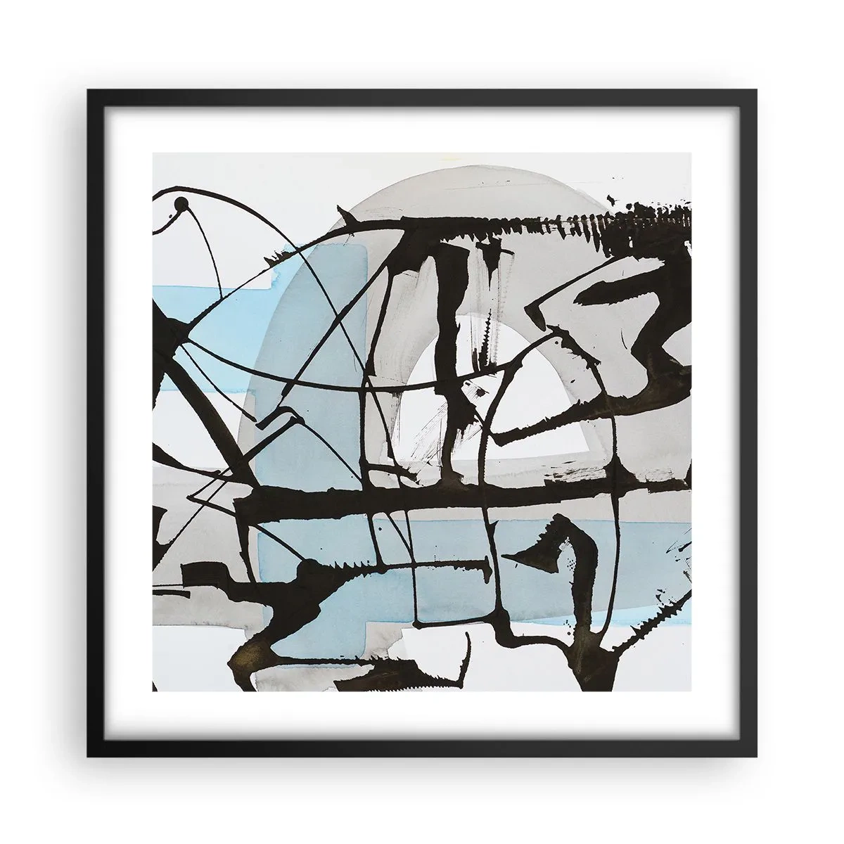 Poster in een zwarte lijst - Toch blauw - 50x50 cm