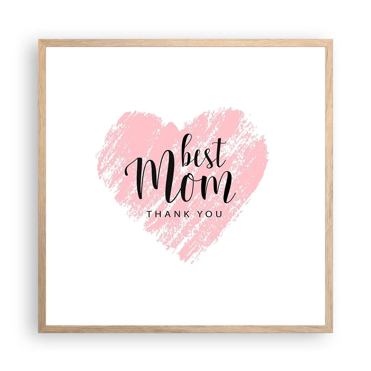 Een poster in een licht eiken lijst - Altijd het juiste moment - 60x60 cm