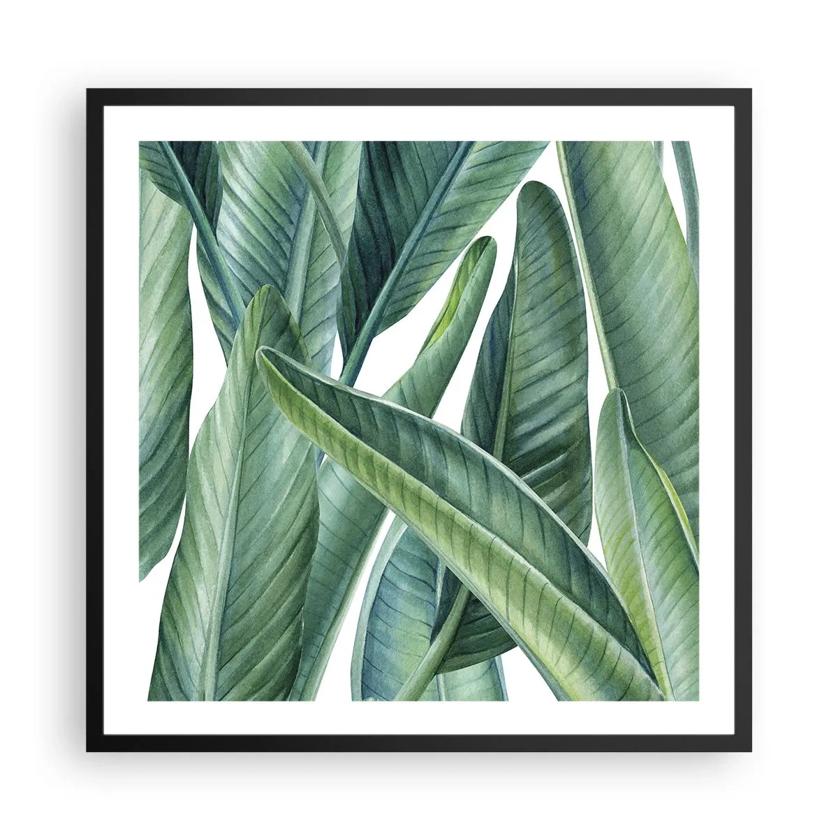 Poster in een zwarte lijst - Groen zelf - 60x60 cm