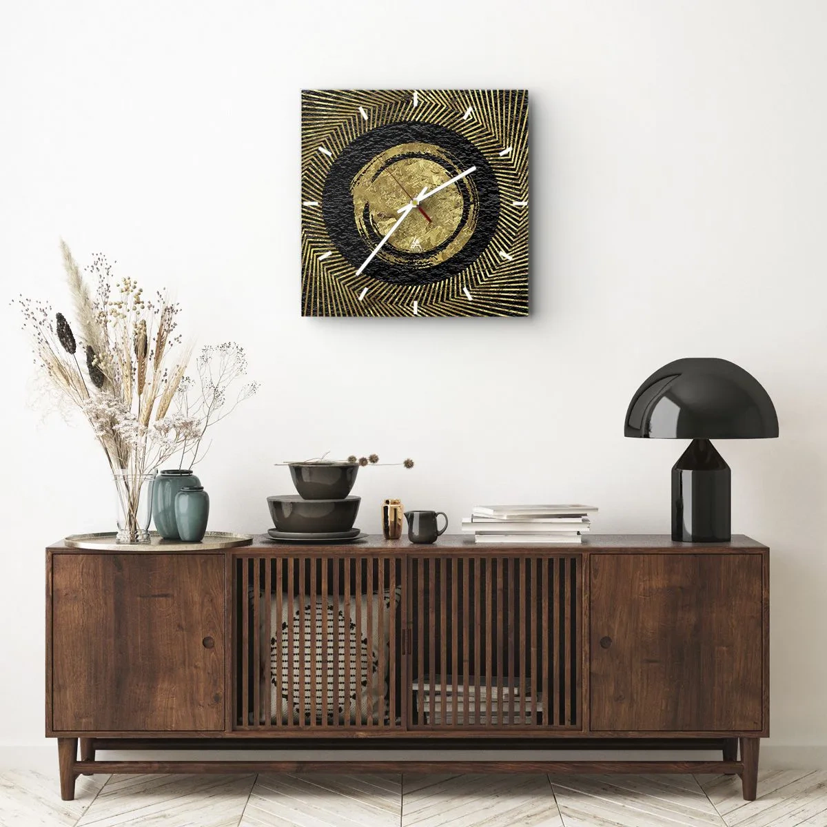 Wandklok - Klok - Glamour-compositie - 30x30 cm