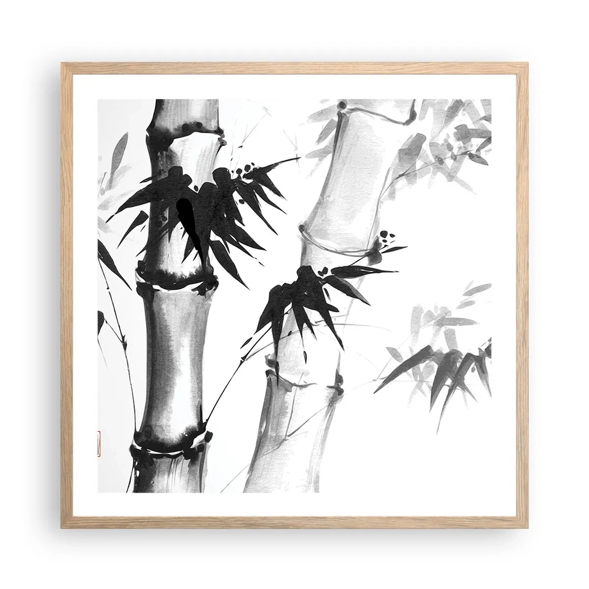 Een poster in een licht eiken lijst - Close-up op het oosten - 60x60 cm