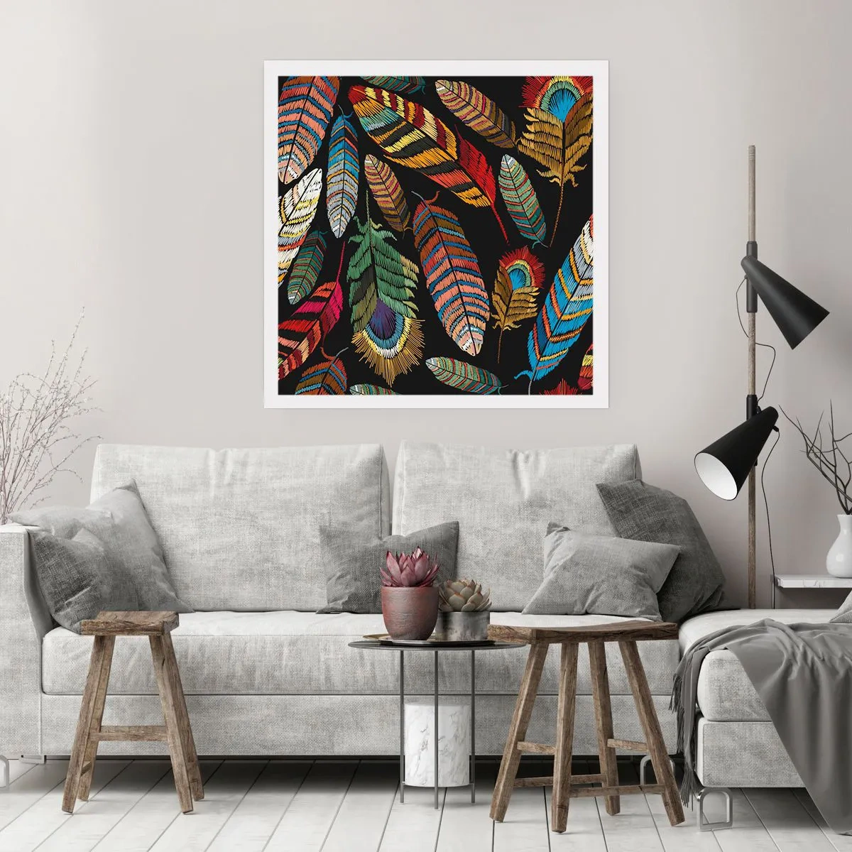 Poster - Het vogelcarnaval - 50x50 cm