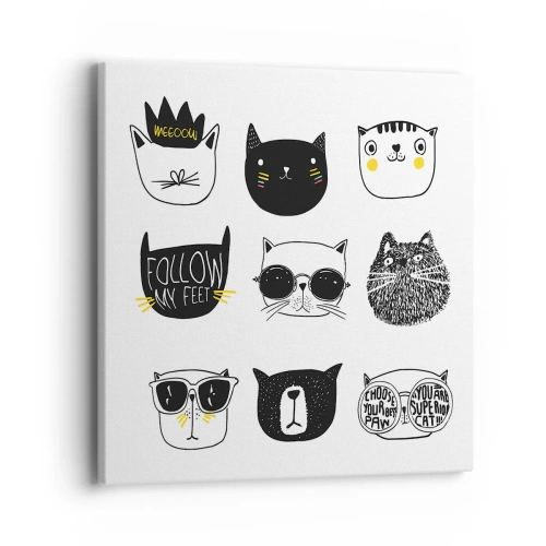 Schilderen op canvas - Iedereen is anders - 40x40 cm