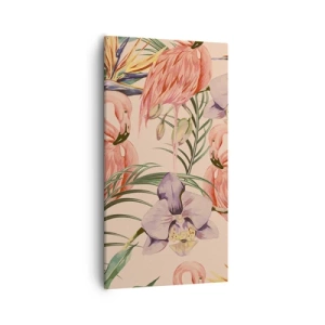 Schilderen op canvas - Roze ballet in bloemen - 55x100 cm