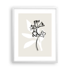 Poster in een witte lijst - Schets voor het herbarium - 40x50 cm