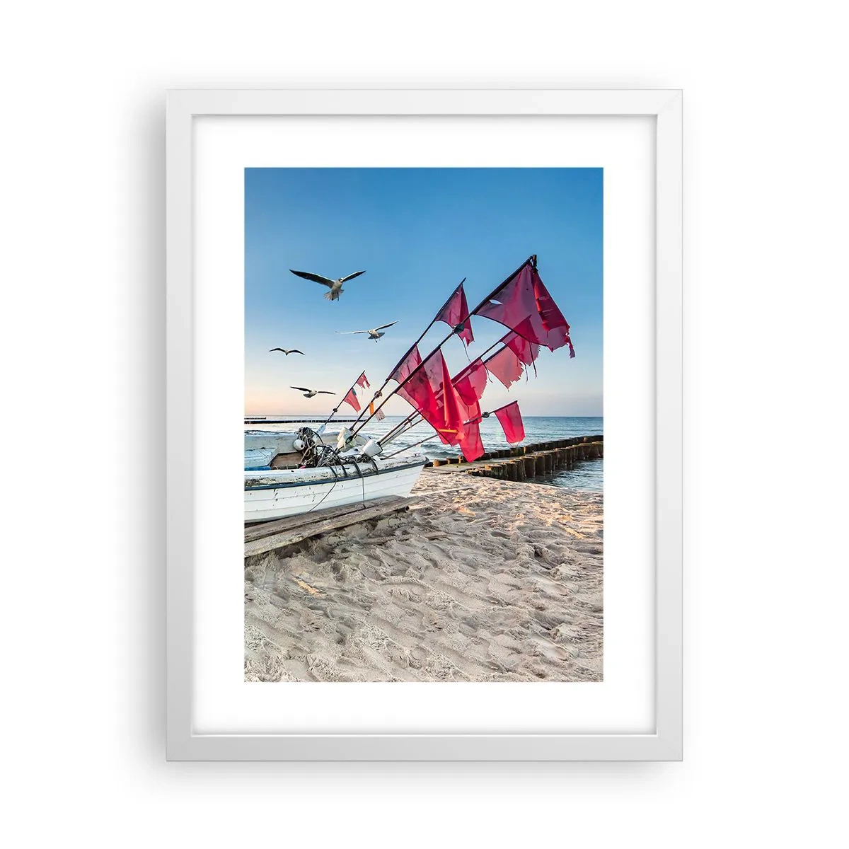 Poster in een witte lijst - Een welverdiende rust - 30x40 cm