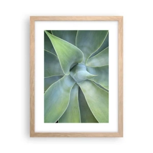 Een poster in een licht eiken lijst - De geboorte van groen - 30x40 cm